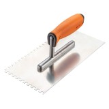 Gletiera profesionala NEO Tools cu zimti 10x10 mm, inox, maner ergonomic, 270 x 128 mm