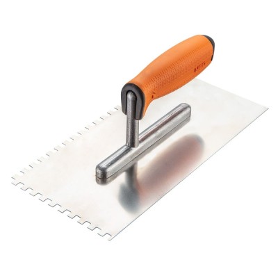 Gletiera profesionala NEO Tools cu zimti 10x10 mm, inox, maner ergonomic, 270 x 128 mm foto