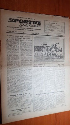 sportul popular 24 mai 1953-circuitul ciclist brasov,cupa victoriei la schi foto