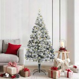 VidaXL Brad de Crăciun artificial cu 300 LED Verde 180 x 115 cm 3396966