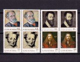 ✅ RO 1971 LP 776 &quot;Aniversari I - Pictori &quot;, serie pereche ( V sau H ! ), MNH, Nestampilat