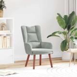 VidaXL Fotoliu de relaxare Gri deschis 63 x 67 x 94 cm Catifea