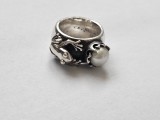 Inel argint cu perla de cultura si broasca argint #3023