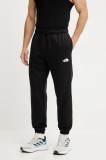 The North Face pantaloni de trening Simple Dome barbati, culoarea negru, neted, NF0A8C1WJK31
