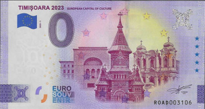 !!! 0 EURO SOUVENIR - ROMANIA , TIMISOARA 2023 - 2022.1 - UNC foto