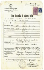 1938 ROMANIA BUKOWINA RADAUTI Certificat de Nastere Duplicat format A4 foto