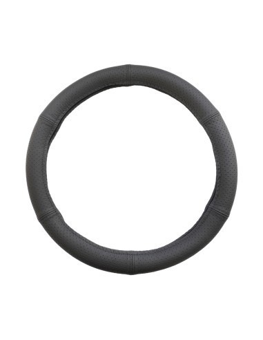 Husa Volan Din Piele Naturala Perforata Negru 44-46 cm