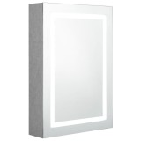 Cumpara ieftin Dulap de baie cu oglinda si LED, gri beton, 50x13x70 cm