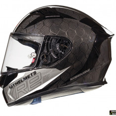 Casca integrala pentru scuter - motocicleta MT KRE Snake carbon 2.0 A0 negru/gri lucios – 100% carbon XXL (63/64cm)