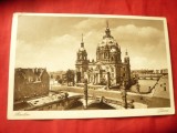 Ilustrata Germania 1936 Domul din Berlin circ. la Ploiesti ,reclama tiparita