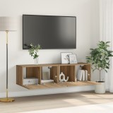 vidaXL Set de cabine TV Stejar artizanal MDF Mediu Cabinet TV