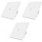 Set 3 Intrerupatoare inteligente simple cu touch Brius&trade;, Wi-Fi, nul, sticla securizata, LED noapte/zi, Tuya, Life Smart, compatibil Amazon Alexa/Googl