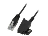 Cablu Goobay RJ45 - Mufă F TAE 0,5m Negru Cod 71811
