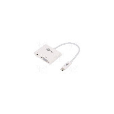 Cablu D-Sub 15pin HD soclu, USB C mufa, USB C Power Delivery, USB 3.0, lungime 0.15m, {{Culoare izola&#355;ie}}, Goobay - 62107