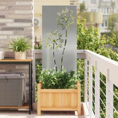 vidaXL Panou Decorativ de Grădină Argintiu 50 x 140 cm Oțel galvanizat