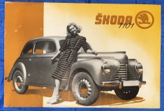 SKODA 1101 / PLIANT VECHI ANII&amp;#039;60/ 4 pagini, 30x21 cm. foto