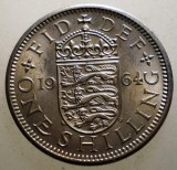 1.671 MAREA BRITANIE ANGLIA ELIZABETH II 1 ONE SHILLING 1964 XF