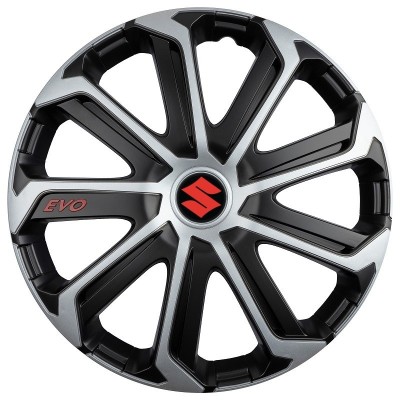 Set 4 Capace Roti Evo Gri-Negru R15, pentru Suzuki foto