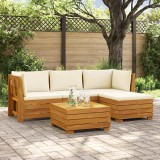 vidaXL Set de canapele de exterior 5 Bucată Maro Lemn Solid de Acacia 3403082