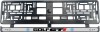 Set 2 bucati, suport numar inmatriculare Volkswagen Golf GTI, Autohelix MSA
