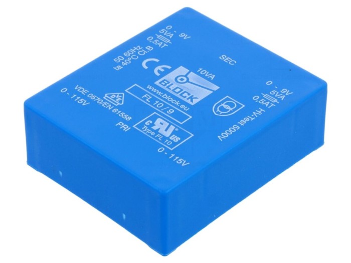 Transformator &icirc;ncapsulat PCB 10VA 9V