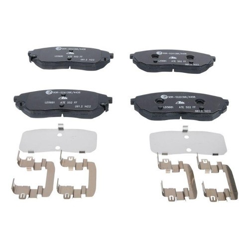 Placute frana Hyundai Santa Fe 4 (Tm, Santa Fe 4 Box/Suv (Tm); Kia Sorento 3 (Um), punte fata, cu indicator uzura acustic, ATE