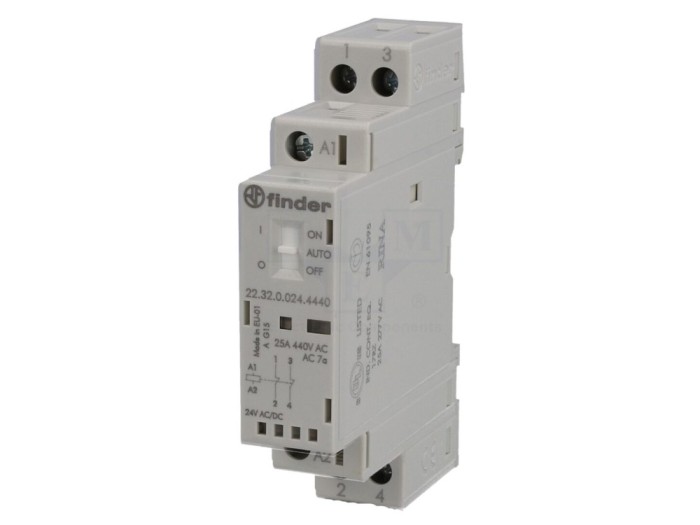 Contactor 2-poli 25A 24V NC