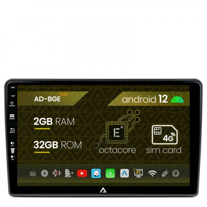 Navigatie All-in-one Universala, Android 10, E-Octacore 2GB RAM + 32GB ROM, 10.1 Inch - AD-BGE10002