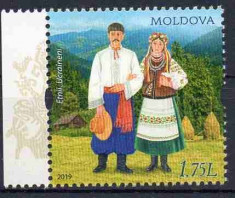 MOLDOVA 2019, Costume populare, serie neuzata, MNH foto