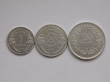 LOT 3 MONEDE 1,2,5 FRANCS 1950 FRANTA, Europa