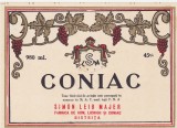 Eticheta Coniac - Fabrica de bauturi Simon Simeon Leib Majer Bistrita, perioada regalista, ND, timbrul aviatiei
