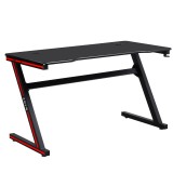 Cumpara ieftin Birou pentru computer cu iluminare led RGB din metal negru rosu Mackenzie 140x60x75 cm