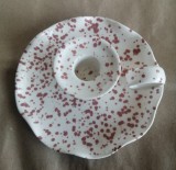 Suport lumanare de tip vintage retro cu maner lumanari ceramica