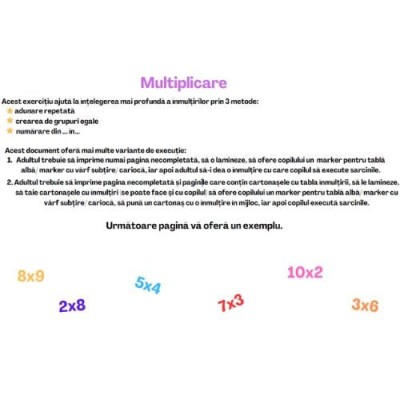 Inmultiri cu cartonase de decupat foto