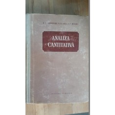 Analiza cantitativa- E.V.Alexeevski, R.K.Golt, A.P.Musakin