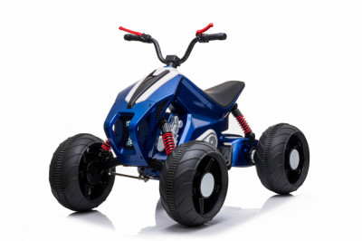 ATV electric pentru copii Kinderauto BJ718 90W 12V cu scaun tapitat culoare Albastru foto