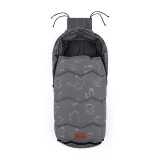 Sac de iarna PetiteMars impermeabil pentru carucior 4 in 1 universal 82x49 cm Warmy gri, Petite&amp;Mars