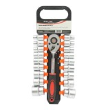 Set chei tubulare 8-30 mm cu clichet 1/2 inch, 19 piese Breckner Germany