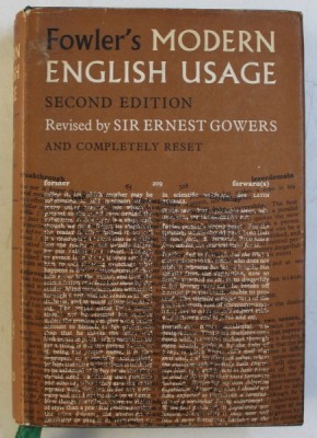 A DICTIONARY OF MODERN ENGLISH USAGE , SECOND EDITION by H. W. FOWLER , 1965 foto