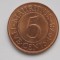 5 CENTS 1978 MAURITIUS-AUNC