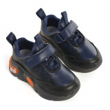 Pantofi Sport De Copii Zira Lights Negru cu Albastru