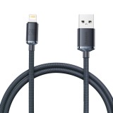 CABLU alimentare si date Baseus Crystal Shine, Fast Charging Data Cable pt. smartphone, USB la Lightning Iphone 2.4A, 1.2m, negru &quot;CAJY000001&quot; (timbru