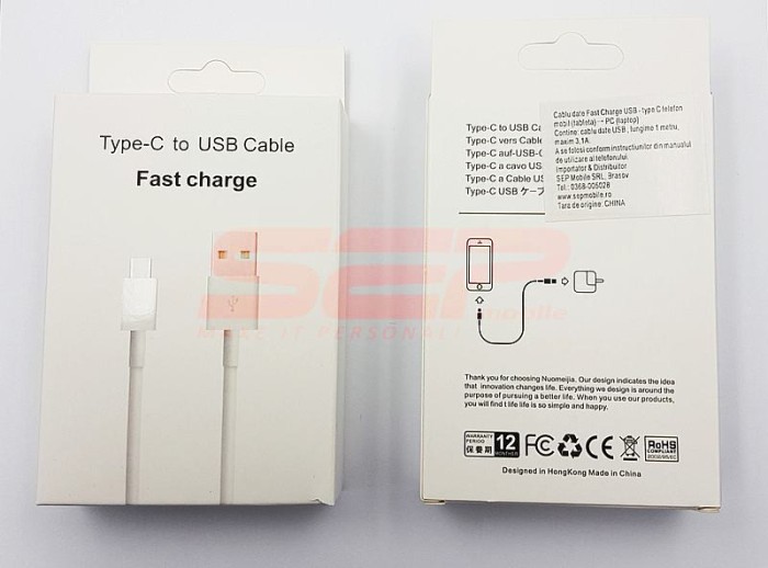 Cablu date USB - Type-C Fast Charge 3100mah