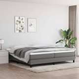 vidaXL Cadru de pat box spring, gri &icirc;nchis, 200x200 cm, textil
