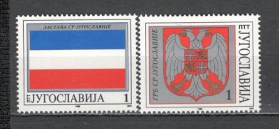 Iugoslavia.1995 Steagul si stema SI.610 foto