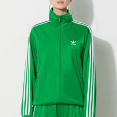 adidas Originals bluză Adicolor Classics Firebird femei, culoarea verde, cu imprimeu, IP0604