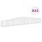 Cosuri gabion arcuite 15 buc, 400x30x40/60 cm, fier galvanizat