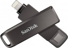 Memorie USB Sandisk iXpand Flash Drive Luxe 64GB USB-C+Lightning Black foto