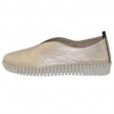 Mocasini dama, din piele naturala, marca Carla Sellini, 2183895pla-12-120, auriu 40 foto