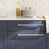 VidaXL M&acirc;nere de dulap, 10 buc., argintiu, 320 mm, oțel inoxidabil
